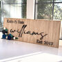 Personalised Couples Wooden Sign For Valentines, thumbnail 4 of 12