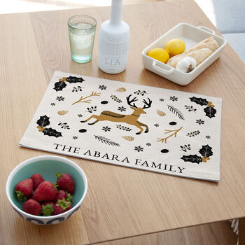 Personalised Nordic Reindeer Placemat, 3 of 4