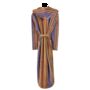 Women's Hooded Striped Cotton Dressing Gown Savernake, thumbnail 3 of 5