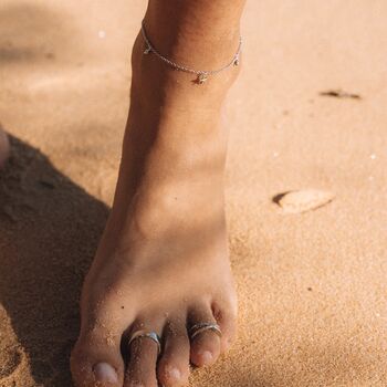 Seaside Anklet With Turquoise Drops, 2 of 5