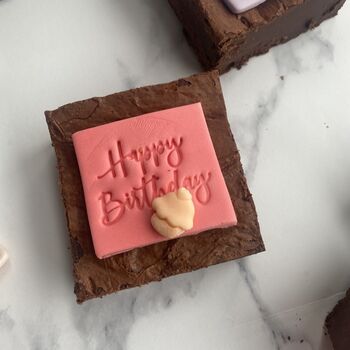 Personalised Birthday Fudgey Brownies, 6 of 12