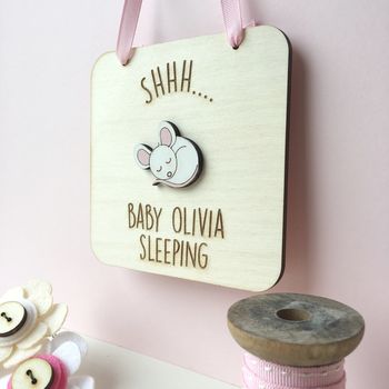 Personalised Baby Sleeping Sign, 2 of 6