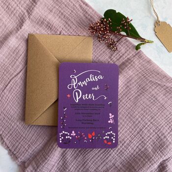 Colourful Floral Wedding Invitation Collection, 6 of 7