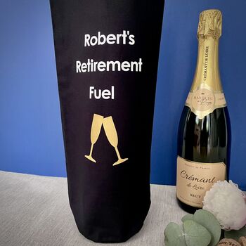 Personalised Retirement Fuel Bottle Bag, 3 of 3