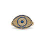 Navy Blue Evil Eye Cubic Zirconia Ring, thumbnail 1 of 2