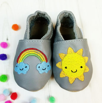 Personalised Rainbow Baby Shoes, 3 of 10