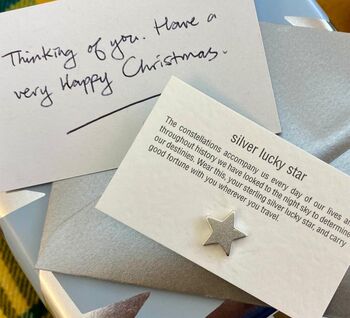 Six Christmas Cards With Sterling Silver Token, 5 of 6