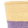Kodi: Lavender And Yellow Colour Block Woven Basket, thumbnail 6 of 8