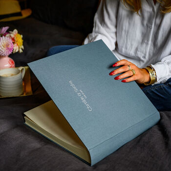 Traditional Personalised Photo Album Bound In Linen, 3 of 9