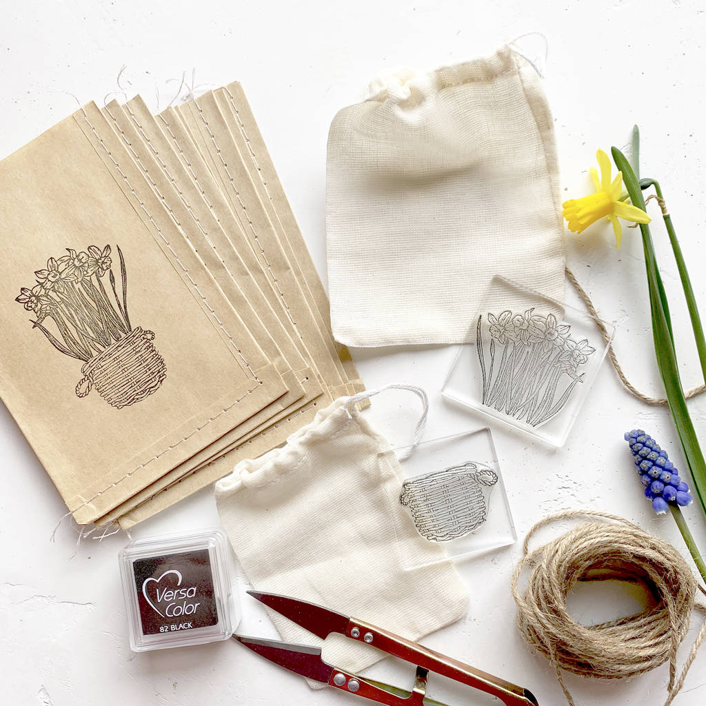 Basket Rubber Stamp By Little Stamp Store