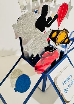 Boxing Themed 3D Birthday Card, 3 of 4