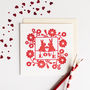 Red Love Bunnies Valentines Card, thumbnail 4 of 8