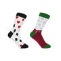 Royal Flush White And Snowflake White Women's Socks, thumbnail 1 of 4