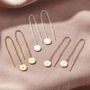 Personalised Disc Thread Through Earrings, thumbnail 1 of 7