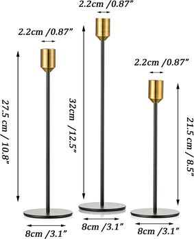 Set Of Three Candle Holders For Taper Candlestick, 7 of 7