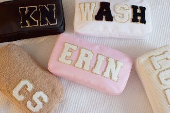 Bridesmaid Gift Cosmetic Bags With Glitter Letters, 6 of 9
