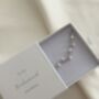 Bridesmaid Silver Pearl Diamanté Bracelet, thumbnail 4 of 4