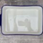 Blue And White Striped Rectangular Baking Dish, 34cm, thumbnail 4 of 4