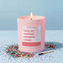 Funny Friend Gift My Emotional Emergency Contact Scented Candle, thumbnail 1 of 4