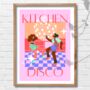 Kitchen Disco Colourful Fun Print For Party Lovers, thumbnail 1 of 3