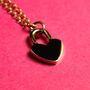 Heart Padlock 18k Gold Plated Friendship Necklace, thumbnail 2 of 11