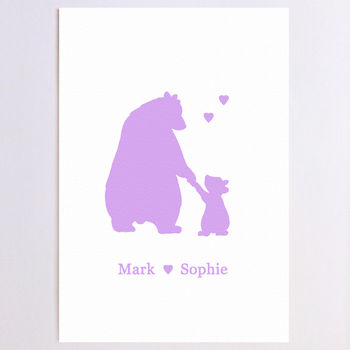 Personalised Bear And Cub Print, 7 of 12