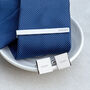 Personalised Silver Plated Tie Clip And Cufflink Set, thumbnail 2 of 12