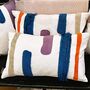 Animate Brights Applique Embroidered Oblong Cushion, thumbnail 2 of 5