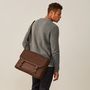 Personalised Mens Handcrafted Leather Satchel 'Ravenna', thumbnail 11 of 12