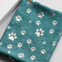 Cat Paw Print Foil Scarf Gift, thumbnail 2 of 9