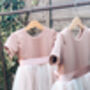 Blush Pink Cap Sleeve Flower Girl Dress, thumbnail 9 of 9