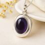 Personalised Sterling Silver Amethyst Locket, thumbnail 1 of 11