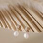 Sterling Silver Freshwater Pearl Ball Earrings, thumbnail 4 of 7