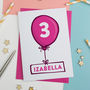 Happy Birthday Balloon Card Personalised, thumbnail 1 of 2