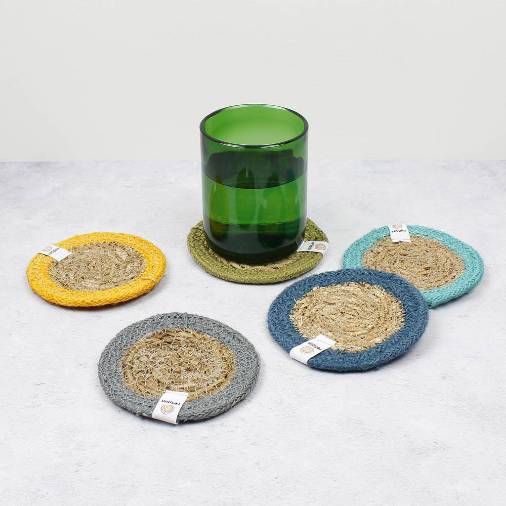 Natural Seagrass/Jute Coaster By Green Tulip