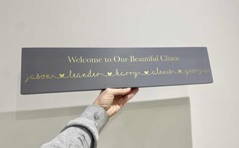 Welcome To Our Chaos Wall Sign, 8 of 12