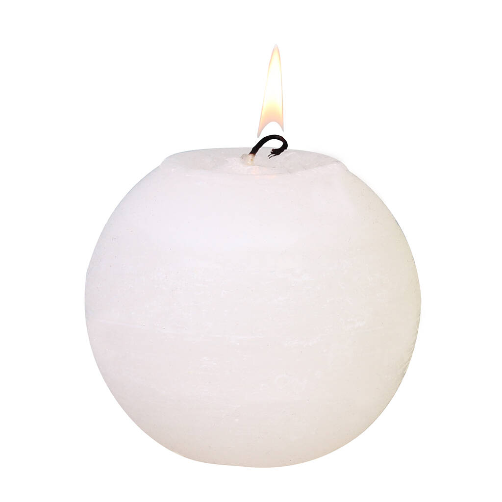 Classic White Round Candle By Dibor