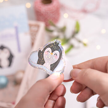 Cute Holographic Penguin Sticker Decal, 2 of 2
