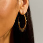 Multi Drop Hoops In Gold Plated, thumbnail 2 of 8