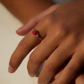 Boho Coral Ring, 2 of 5