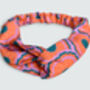Zesty Print Orange Twist Knot Sustainable Headband, thumbnail 3 of 3