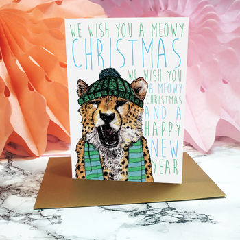 Caroling Cats Meowy Christmas Card, 3 of 4