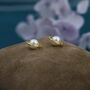 Sterling Silver Mother Of Pearl Planet Stud Earrings, thumbnail 6 of 12