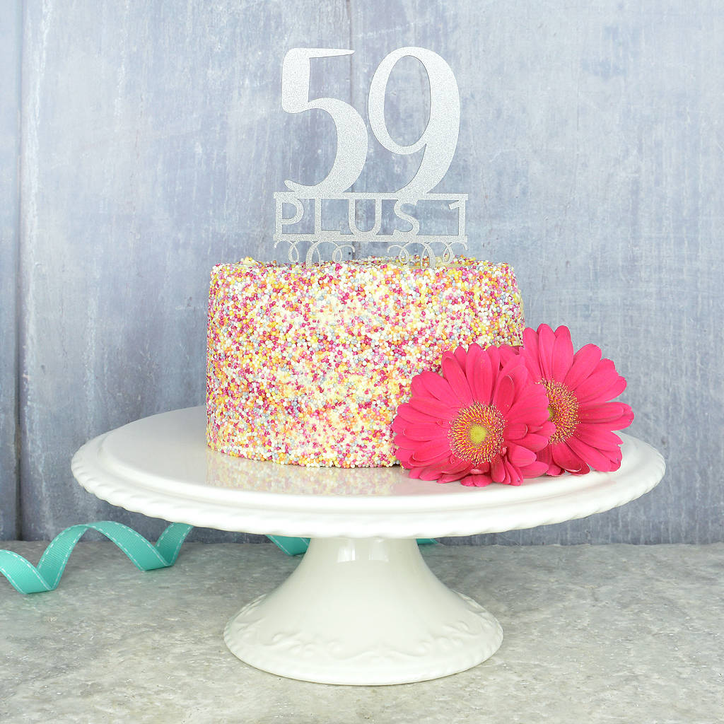 60th Birthday Cake Topper By Pink And Turquoise Notonthehighstreet