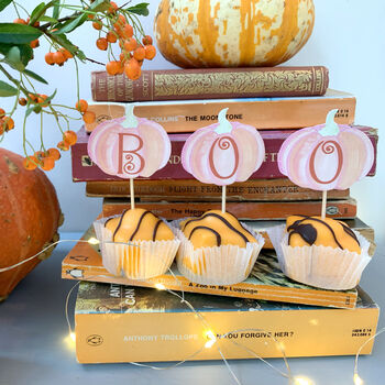 Boo! Pumpkin Reusable Cake Toppers, 3 of 5