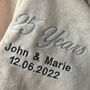 Personalised Silver Wedding Anniversary Neutral Blanket, thumbnail 6 of 10