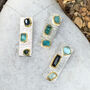 Tourmaline And Apatite Gemstone Silver Pendant, thumbnail 1 of 5