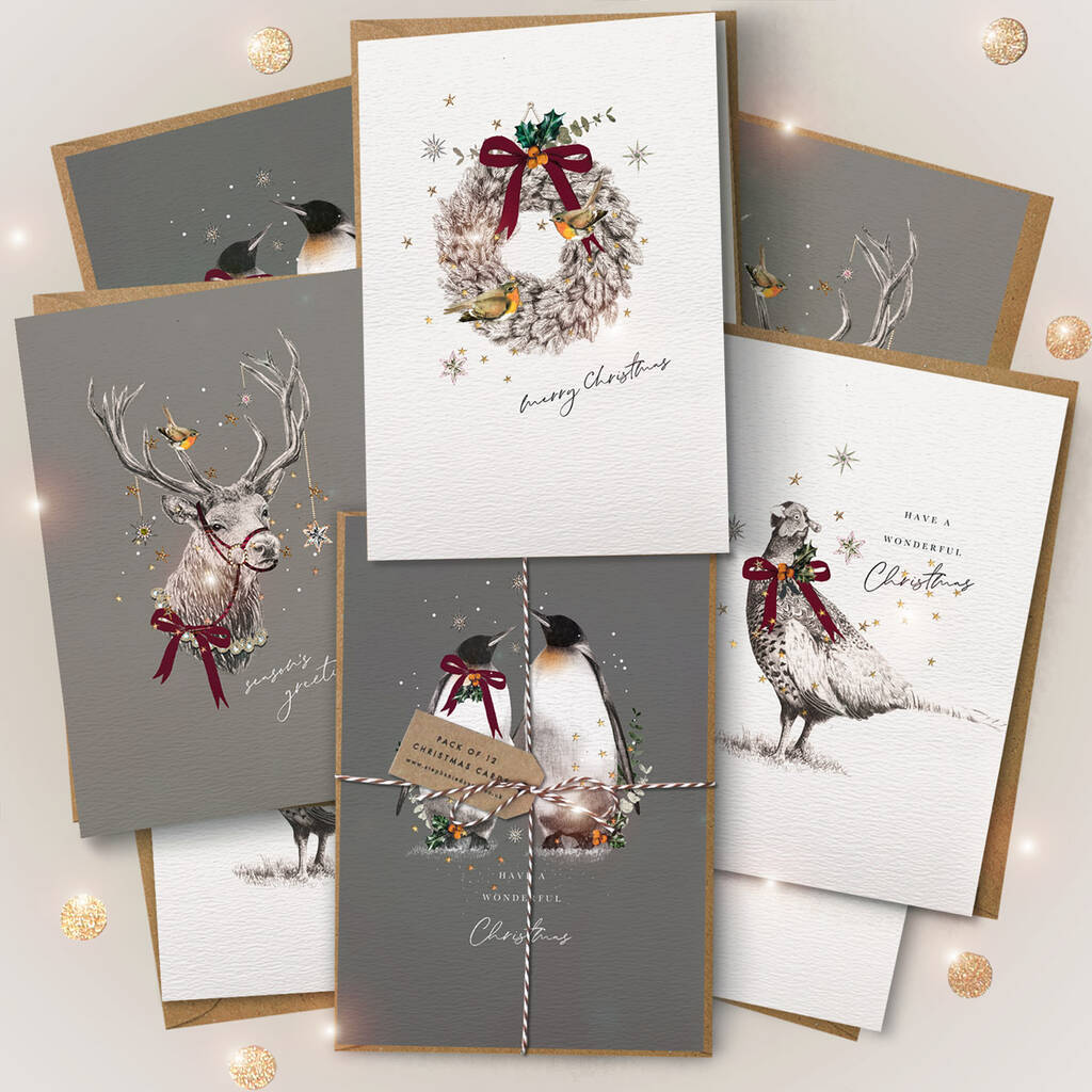 Pack Of Winter Wildlife Christmas Cards, 1 of 5