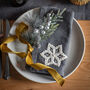 Set Of Four Grey Snowflake Napkins, thumbnail 1 of 3