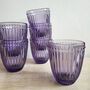 Decorative Glass Tumbler – Aqua, Green, Purple Or Grey, thumbnail 1 of 9